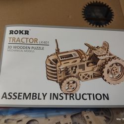 Rokr 3D Wooden Tractor  Puzzle With Mechanical Gears