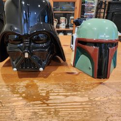 Darth Vader And Boba Fett Cookie Jars