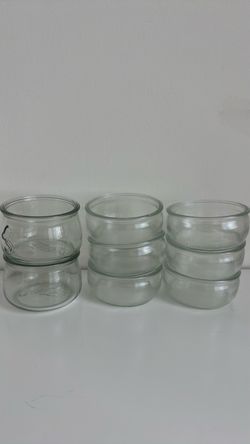 FREE Set of 8 Small Clear Glass Jars