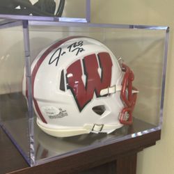 Joe Thomas Autographed Mini Helmet.  Badgers. COA