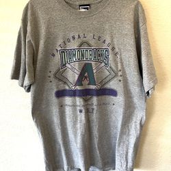 Vintage Arizona Diamondbacks Puff Print Pro Player T Shirt Men’s Size L
