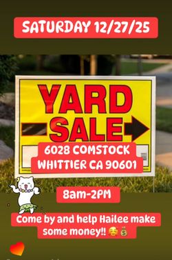Yard Sale 12/27/25