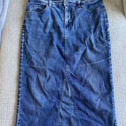 Long denim skirt (size 12)