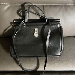 Le Borse Di Lucia Ladies Convertible Italian Handbag/ Shoulder Bag (black)