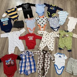 A Lot Of Baby Boy Clothes, Some Of Them Just Washed, Never Used 