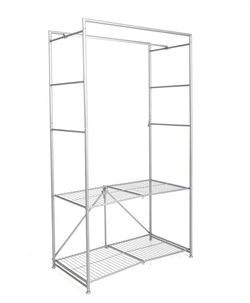 Folding Clothes Rack Storage with Cover