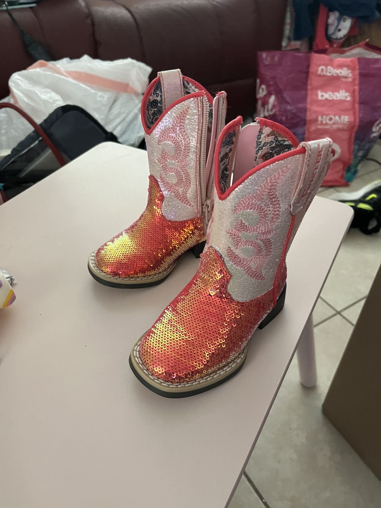Hardly Worn 5c Pink Cowboy Boots
