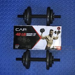 CAP Barbell 40 lb. Adjustable Cast Iron Dumbbell Set