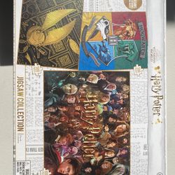 NEW Harry Potter jigsaw puzzle collection 3 in 1 HOGWARTS Snitch Wizarding World