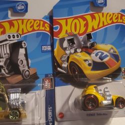 Hot Wheels Tooned Tee'd Off 2 And Twin Mill Die-cast 