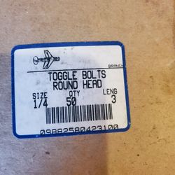 Toggle Bolts , 1/4 X 3"