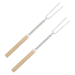 HAWOK Marshmallow Roasting Sticks Campfire Forks Set of 2 - New