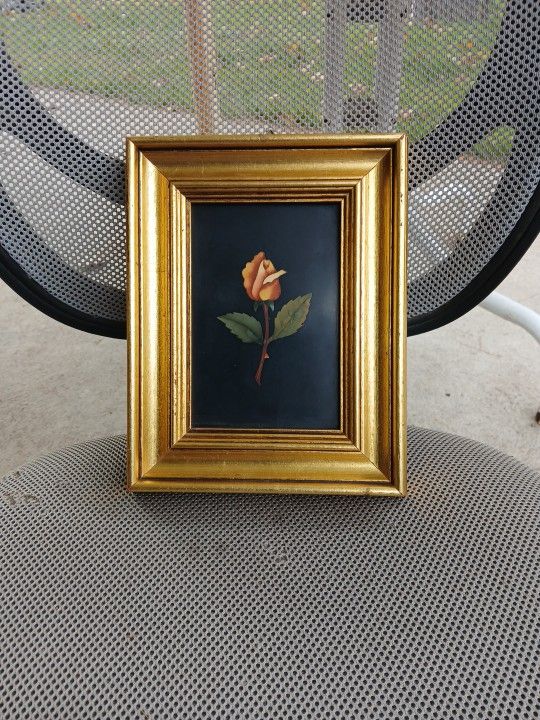 Mini Florentine Mosaic  Made In Italy Of Volcanic Stone