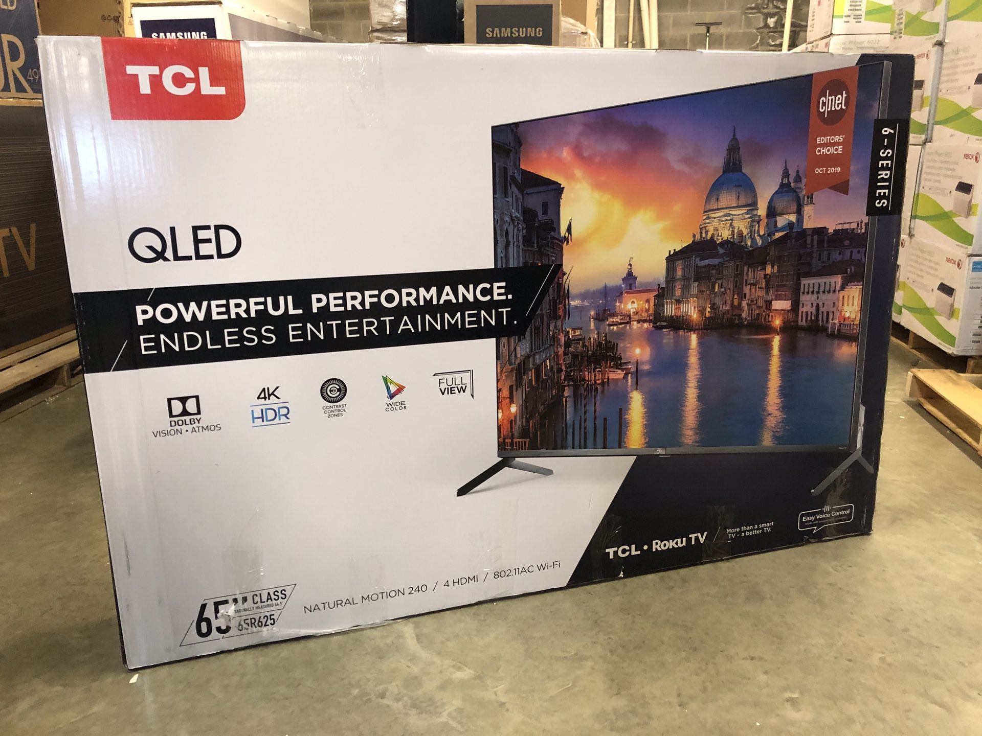 TCL 65-inch 6 Series QLED 4K UHD Smart Roku TV 65R625