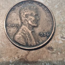 1936 Lincoin Wheat Penny No Mint Mark