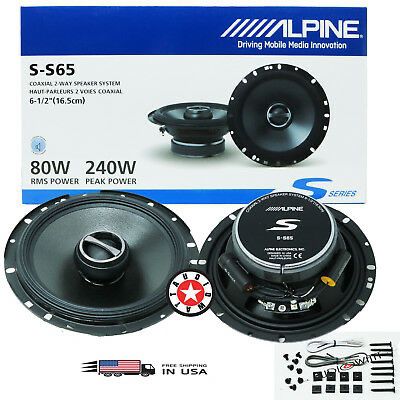 Alpine SPS-610 6-1/2" Car Speakers/ 6.5" Car Audio Speaker Type S Series SPS610 BRAND NEW
