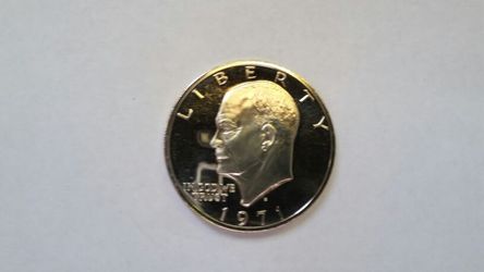 Coin one dollar 1971 100% silver