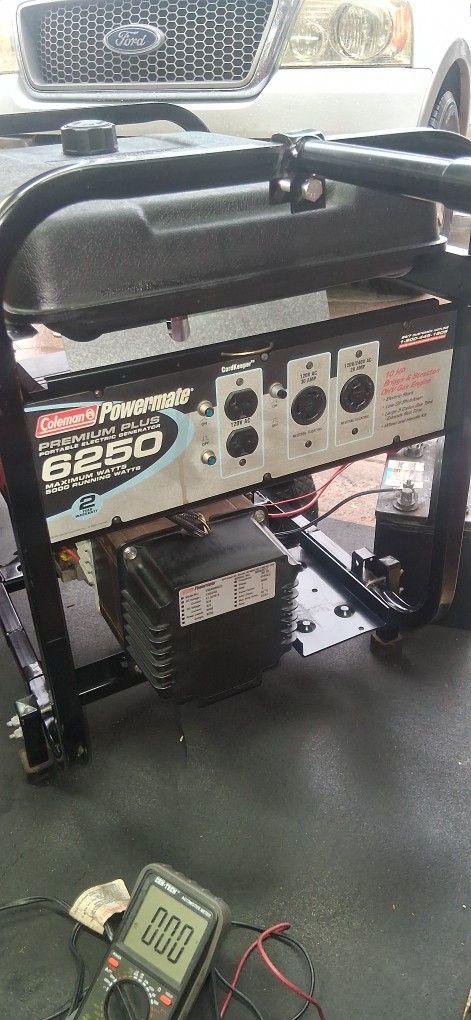 Excellent 💪 6250 Watt push button Battery or Pull Start Coleman Powermate gas generator portable