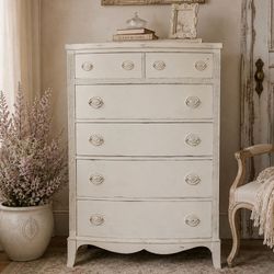 Awesome Distressed solid wood shabby chic style dresser