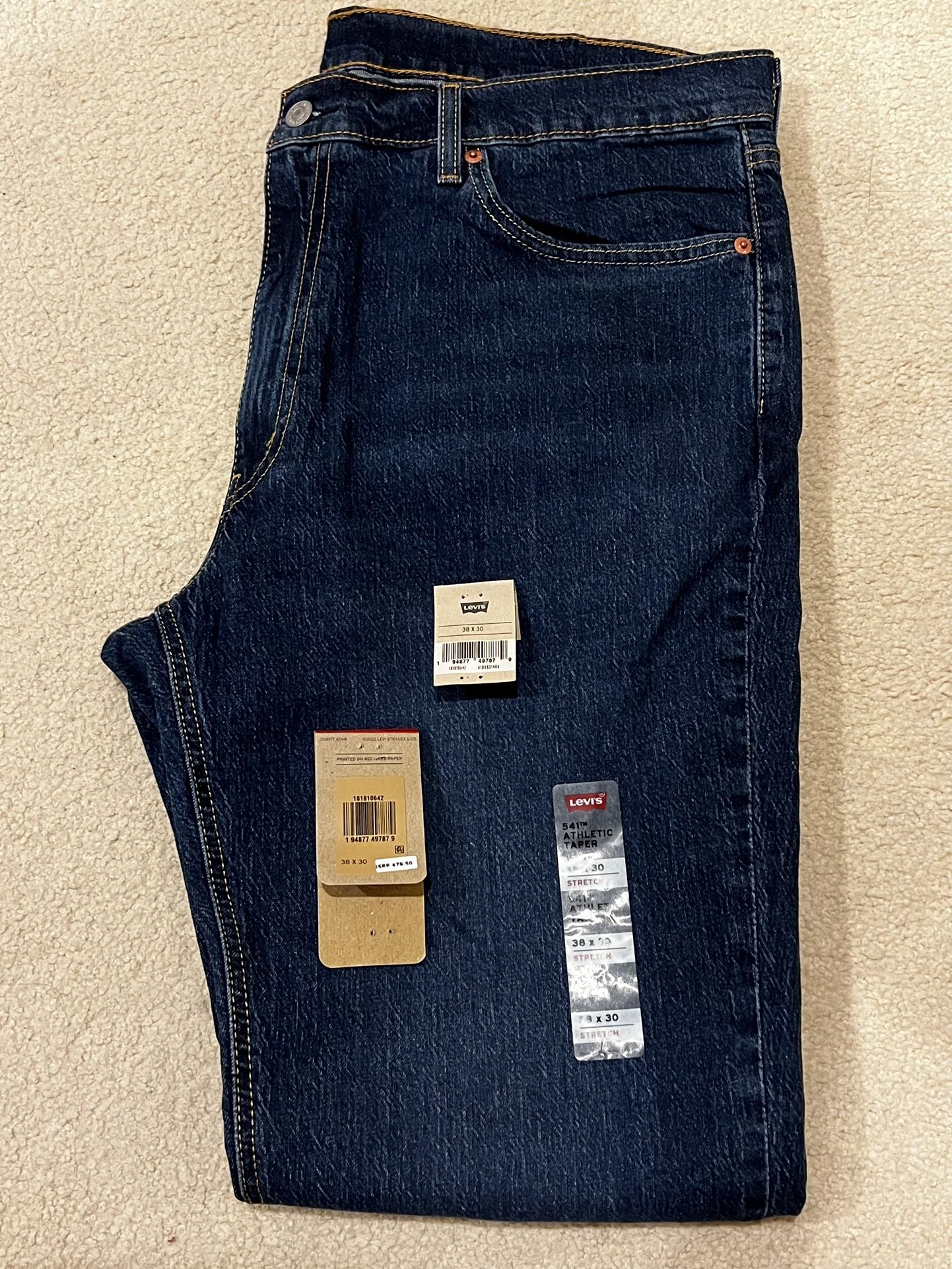 Levi’s 541 athletic fit taper mens jeans 38x30 Hawthorne Shocking Color 0642