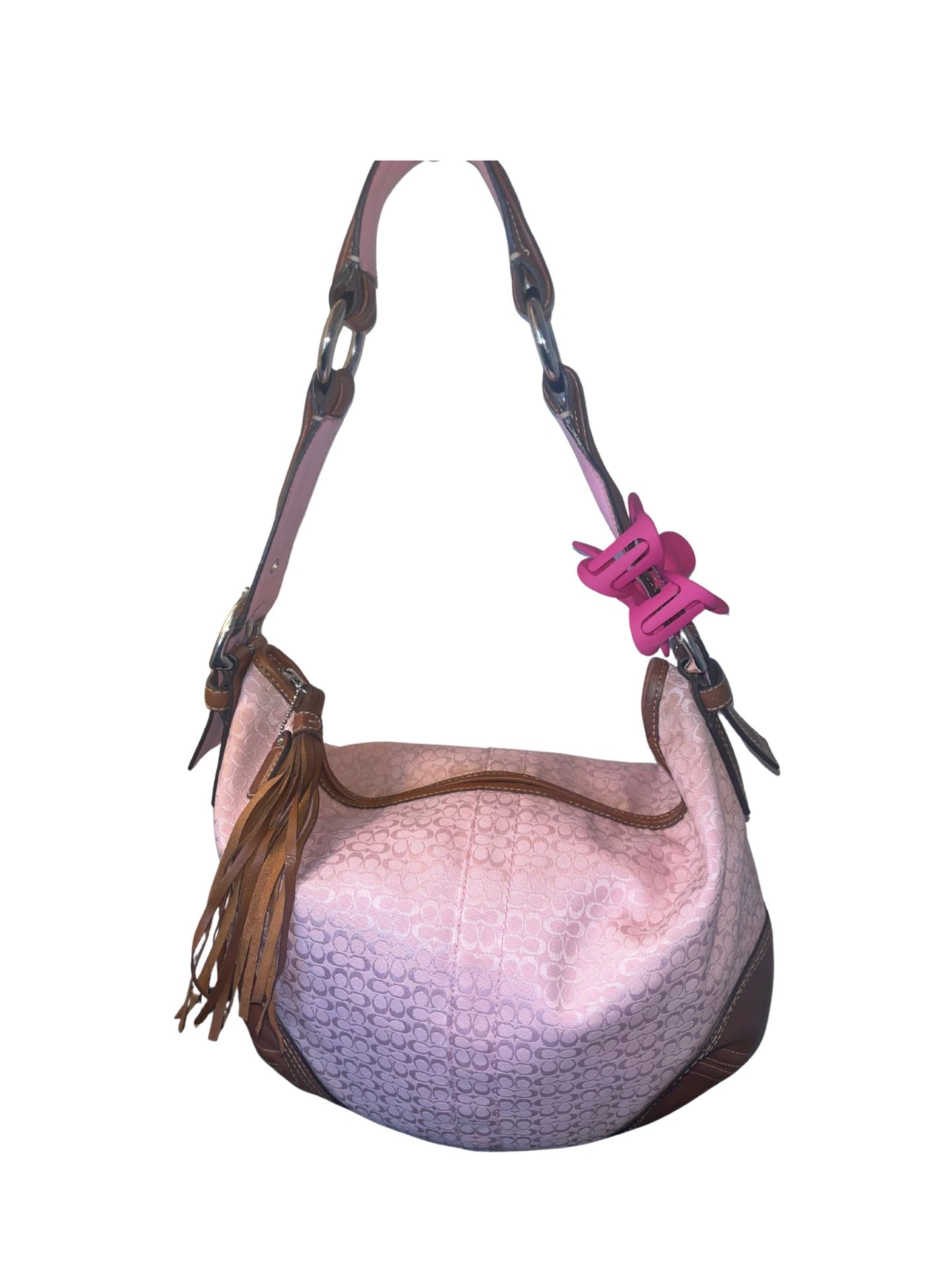 Coach Pink & Brown Soho Hobo Shoulder Bag