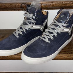 DIESEL S-Spaark Mid Leather Sneakers Men's 12 Multicolor Blue 