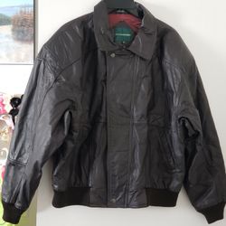 Brown Leather Jacket Size 42