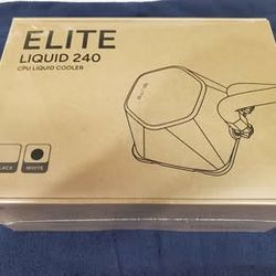 Cooler Master Elite Liquid 240 ARGB CPU Cooler AIO in White