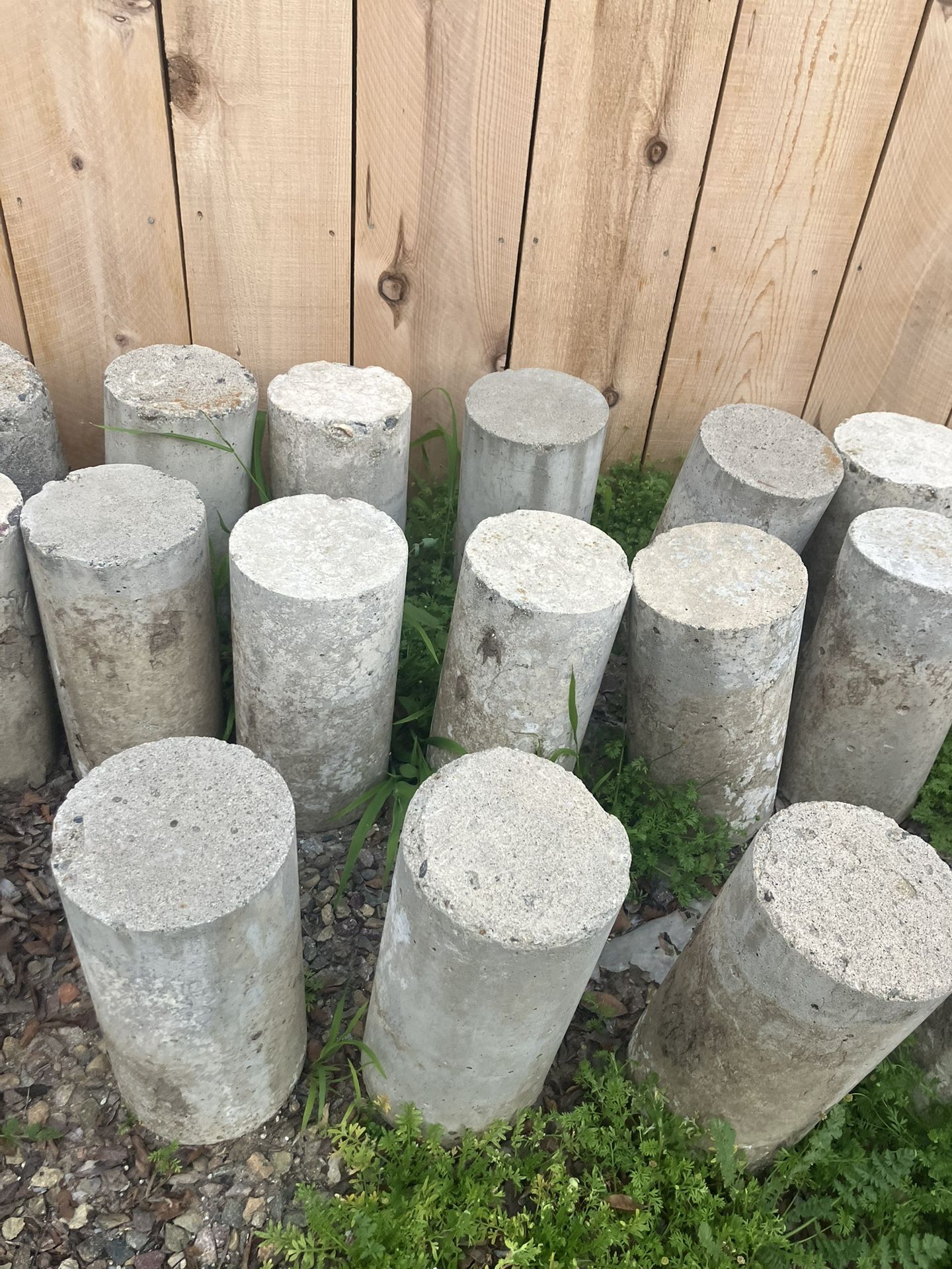 6 inch W x 12 inch L Solid Concrete Cylinders