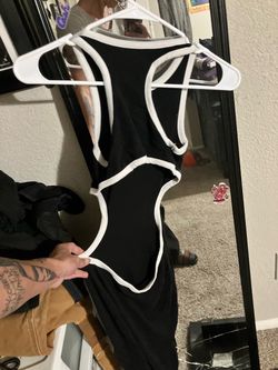 Black dress  with White Trim