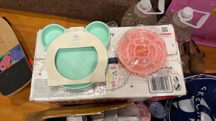 Cloud Island Silicone Baby Plate – Bear Shape