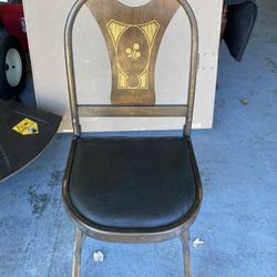 Vintage Wood Folding Chair w/ tag (Ft  Wayne, In)