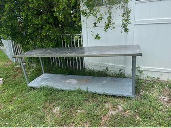 Free. Large metal work table.