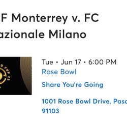 Monterrey Vs Internazionale Milán