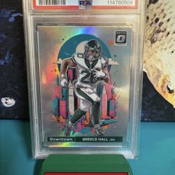 2024 Breece Hall Optic Downtown#22 PSA 10