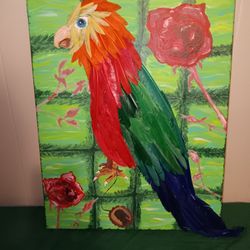 Unique Parrot Painting 