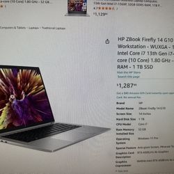 NEW HP Zbook Firefly 14 G10 Never Opened