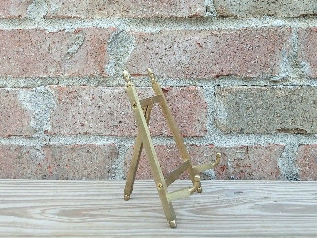 Vintage Small Brass Easel Display