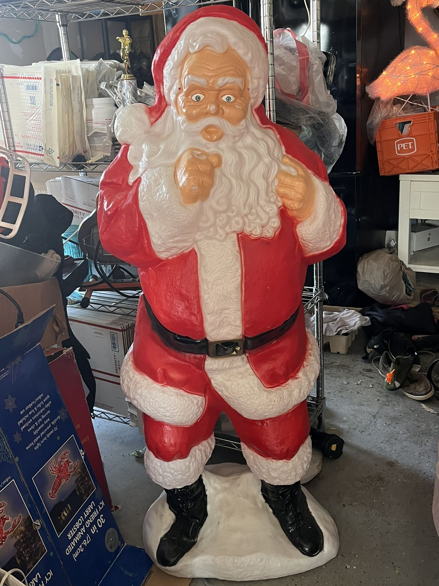 Whispering Santa Claus Blow Mold