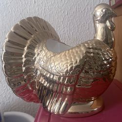 Gold Ceramic Turkey Decoration 