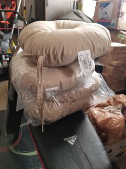 Set of 4 Greendale Home Fashions 18 in. Round Outdoor Bistro Chair Cushion