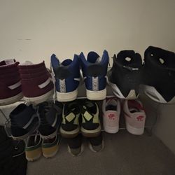 8 Pairs of shoes sizes 8.5-10 Air Forces Jordan