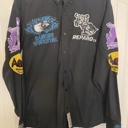 Rancho Semental Long-Sleeve Shirt Men’s Size S Black Embroidered, Western Rodeo Cowboy Style