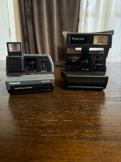 Vintage Polaroid cameras