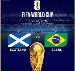 Brazil vs Scotland Ticket 1 Section 250 Row 7 Seat 6