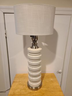 White Ceramic Accent Table Lamp