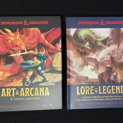 DUNGEONS & DRAGONS 2 BOOKS ART& ARCANA / LORE & LEGENDS