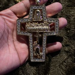 3d Big Cross Pendant Set
