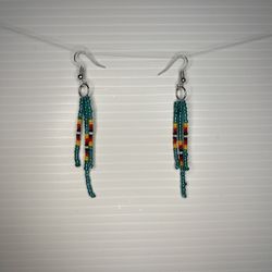 Three strand fringe native earrings (New)