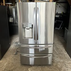 LG 4 Doors Stainless Steel Fridge 35 3/4” W